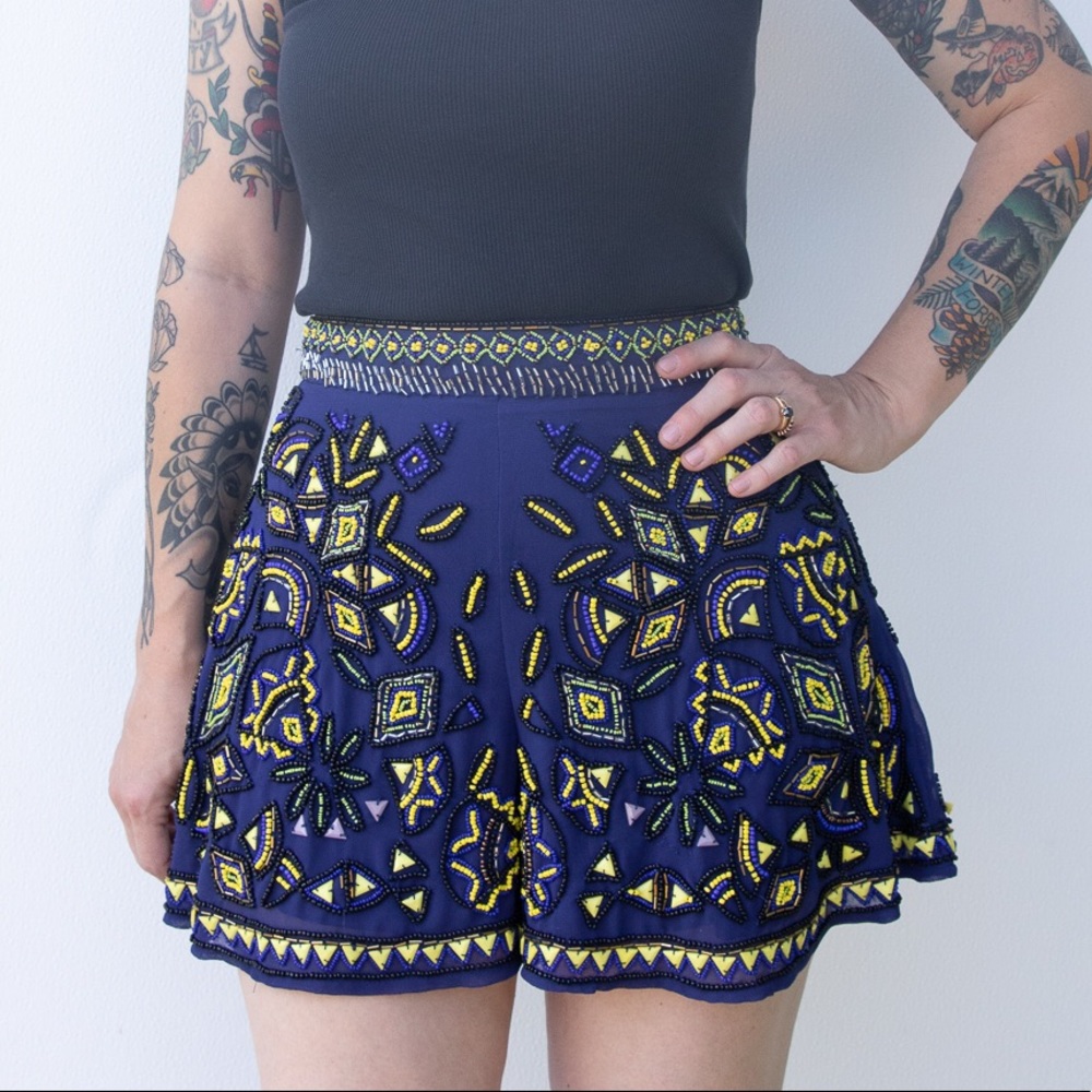 Miss Selfridge beaded shorts